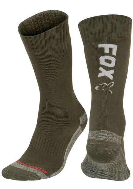 Fox Thermolite Long Socks Green/Silver Maat 40-43