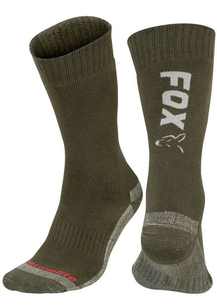 Fox Thermolite Long Socks Green/Silver Maat 40-43