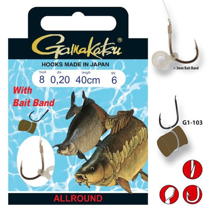 GAMAKATSU Booklet Bait Band Rig G1-103 40cm Bronze