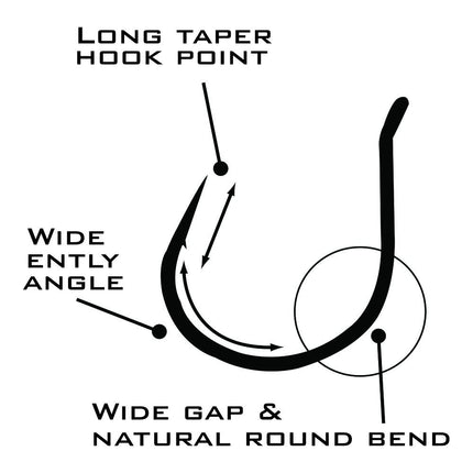 GAMAKATSU Finesse Wide Gap Hooks W318 NS Black