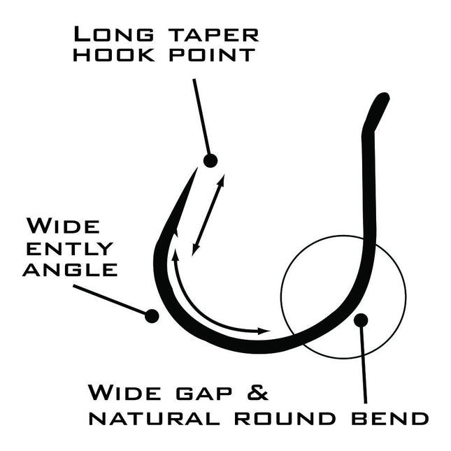 GAMAKATSU Finesse Wide Gap Hooks W318 NS Black