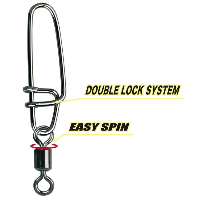 GAMAKATSU Hyper S-Snap with H-Swivel - Stainless Black Nickel