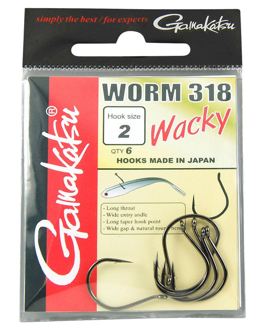 GAMAKATSU Worm 318 Wacky Hooks NS Black