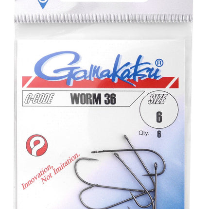 GAMAKATSU Worm 36 Hooks NS Black