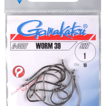 GAMAKATSU Worm 39 Hooks NS Black
