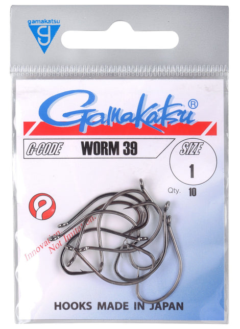 GAMAKATSU Worm 39 Hooks NS Black