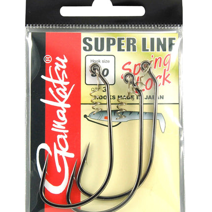 GAMAKATSU Worm EWG Hooks Spring Lock NS Black