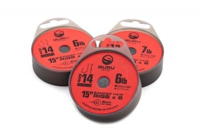 Guru Pellet Waggler Bait Band Rigs Maat 12 - 0,22mm - 15"/38cm