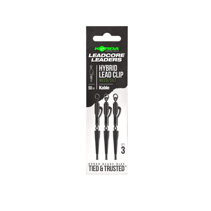 Korda Kable Leadcore Leader Hybrid Lead Clip 50cm