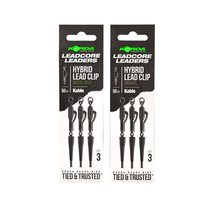 Korda Kable Leadcore Leader Hybrid Lead Clip 50cm