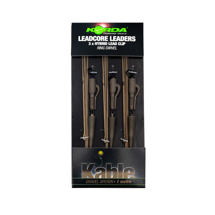 Korda Leadcore Leader Hybrid Lead Clip Ring Swivel 100cm