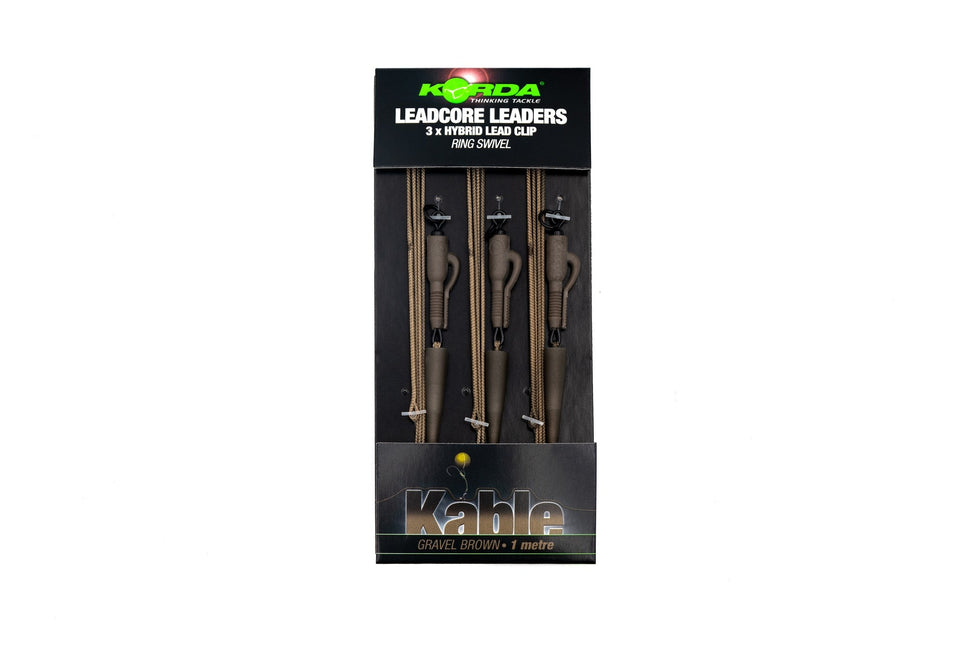 Korda Leadcore Leader Hybrid Lead Clip Ring Swivel 100cm