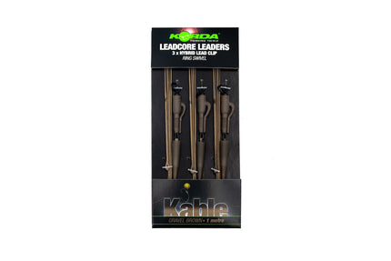 Korda Leadcore Leader Hybrid Lead Clip Ring Swivel 100cm