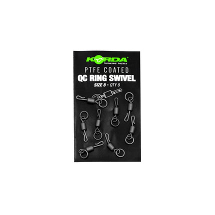 Korda PTFE QC Ring Swivel  8pcs