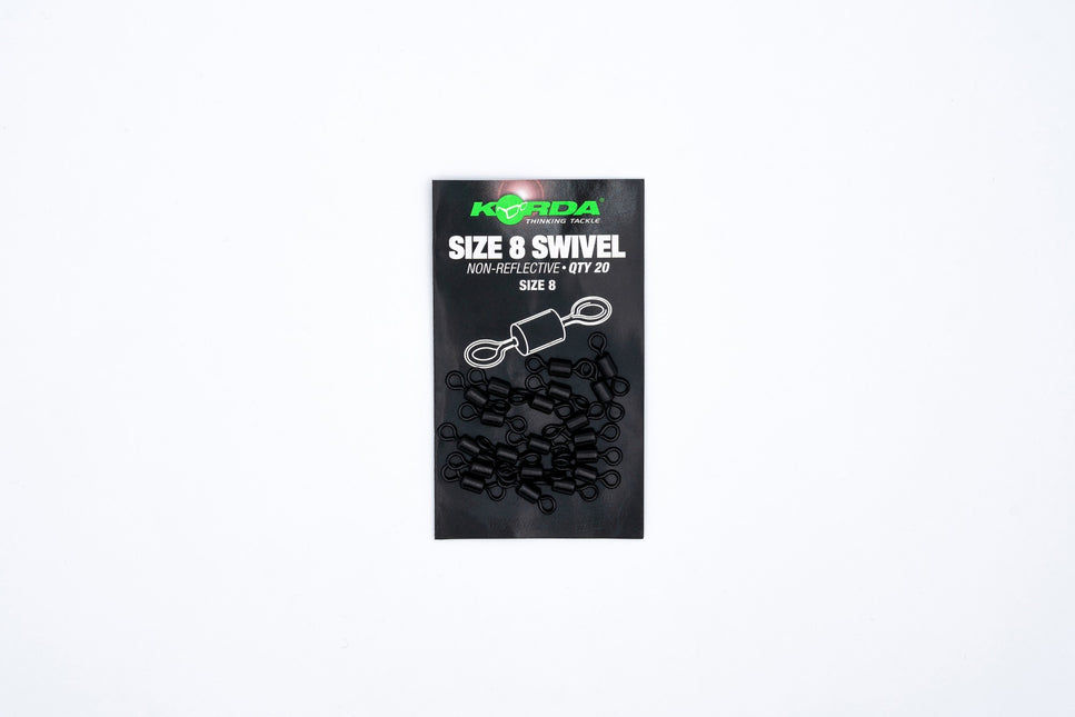Korda Size 8 Swivel - Black 20pcs