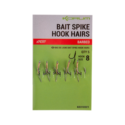 Korum Bait Spike Hook Hairs Barbed