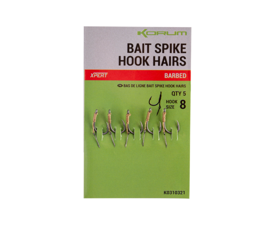Korum Bait Spike Hook Hairs Barbed