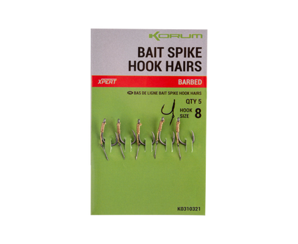 Korum Bait Spike Hook Hairs Barbed