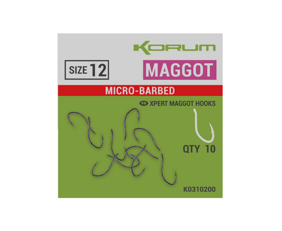 Korum Xpert Maggot Barbed Hooks