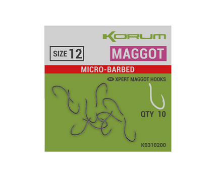 Korum Xpert Maggot Barbed Hooks