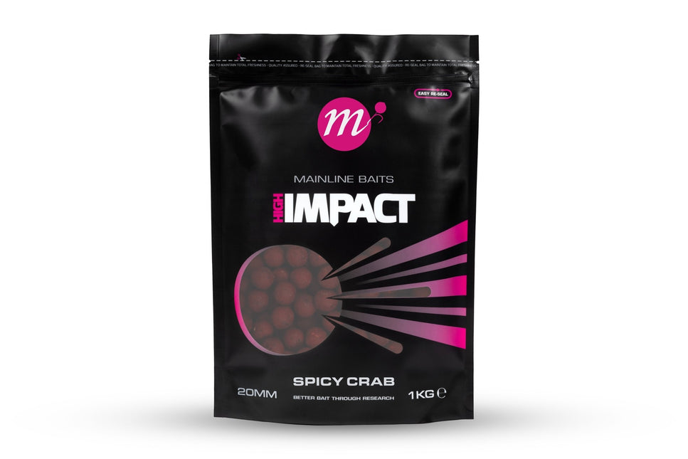 Mainline High Impact Spicy Crab Boilies 1 kg