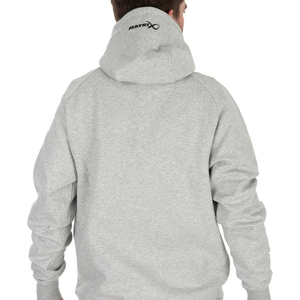 Matrix Black Edition Full Zip Hoody - Marl Grey Lime