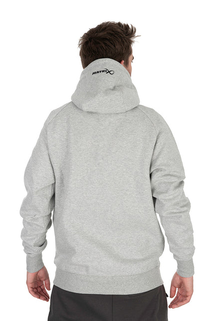 Matrix Black Edition Full Zip Hoody - Marl Grey Lime