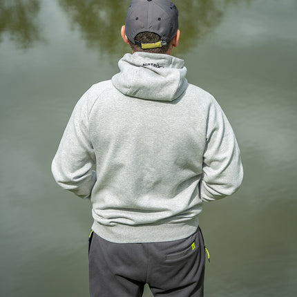 Matrix Black Edition Full Zip Hoody - Marl Grey Lime