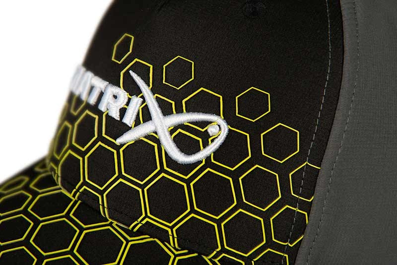 Matrix Hex Print Baseball Cap  - Black