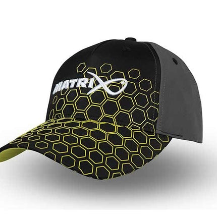 Matrix Hex Print Baseball Cap  - Black