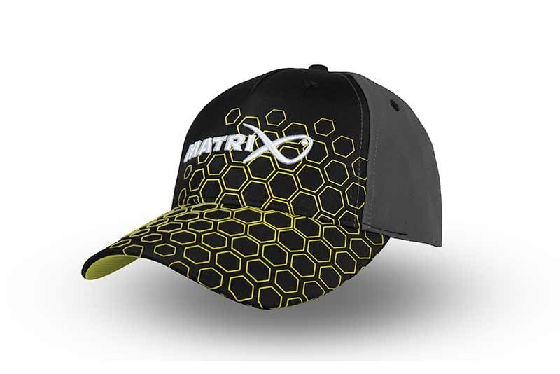 Matrix Hex Print Baseball Cap  - Black