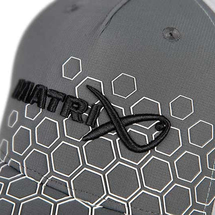 Matrix Hex Print Baseball Cap  - Grey