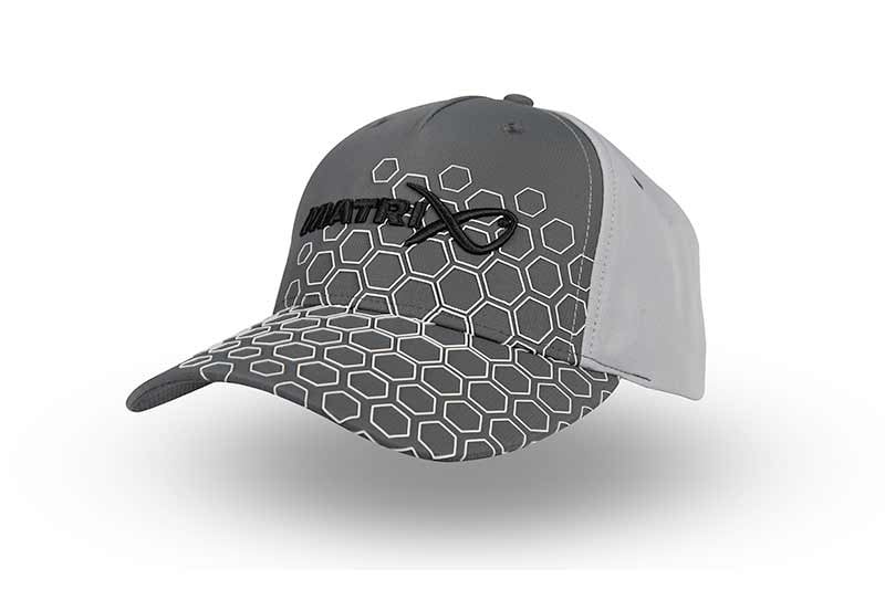 Matrix Hex Print Baseball Cap  - Grey