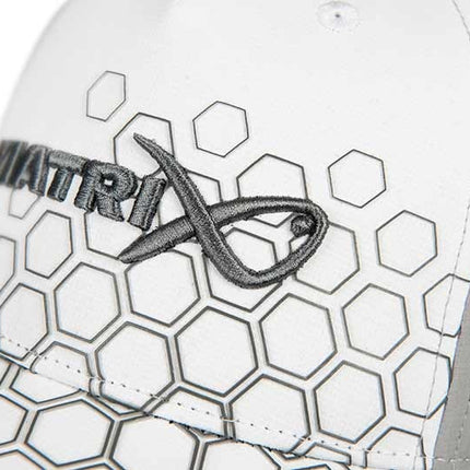 Matrix Hex Print Baseball Cap  - White