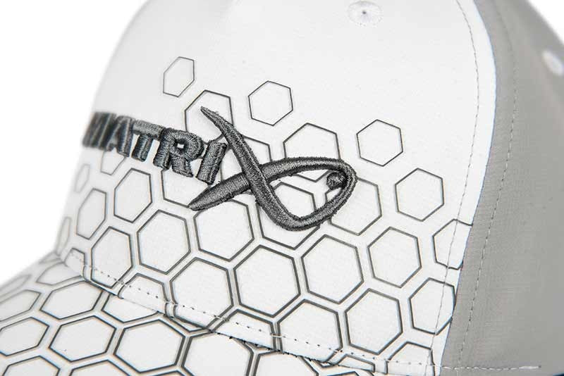 Matrix Hex Print Baseball Cap  - White