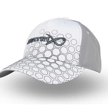 Matrix Hex Print Baseball Cap  - White