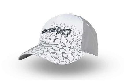 Matrix Hex Print Baseball Cap  - White