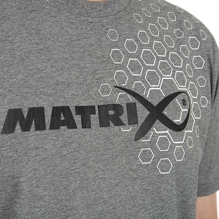 Matrix Hex Print T-Shirt Grey