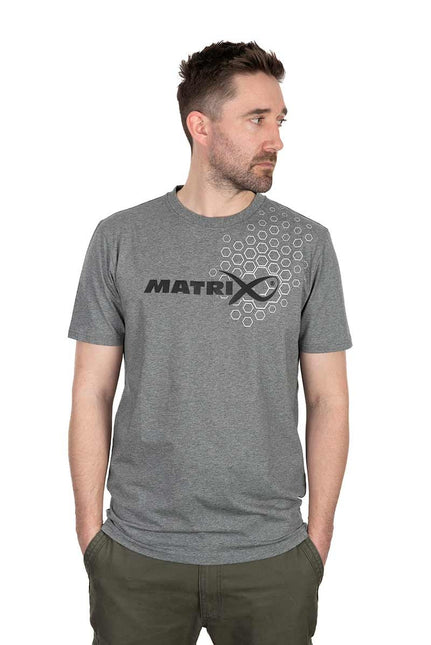 Matrix Hex Print T-Shirt Grey
