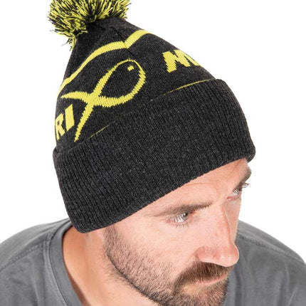 Matrix Lime & Grey Bobble Hat