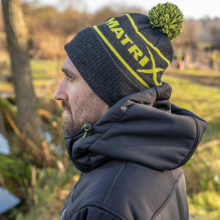 Matrix Lime & Grey Bobble Hat