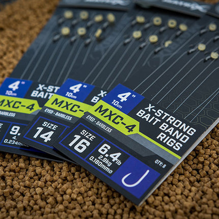Matrix MXC-4 X Strong Bait Band Rigs 10cm/4ins