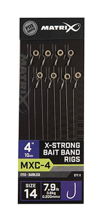 Matrix MXC-4 X Strong Bait Band Rigs 10cm/4ins