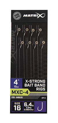 Matrix MXC-4 X Strong Bait Band Rigs 10cm/4ins