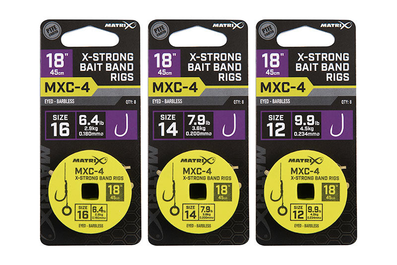 Matrix MXC-4 X Strong Bait Band Rigs 45cm /18ins
