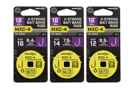 Matrix MXC-4 X Strong Bait Band Rigs 45cm /18ins
