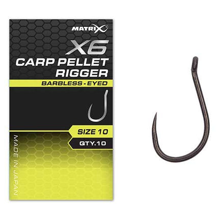 Matrix X6 Carp Pellet Rigger Hooks