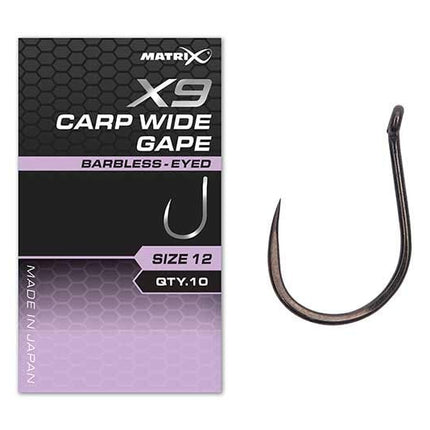 Matrix X9 Carp Wide Gape Hooks