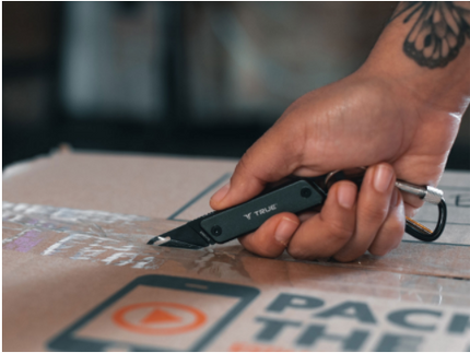 Modern Keychain Knife Grey