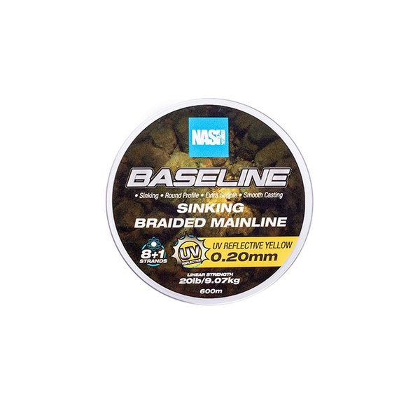 NASH Baseline Sinking Braid UV Yellow 1200m